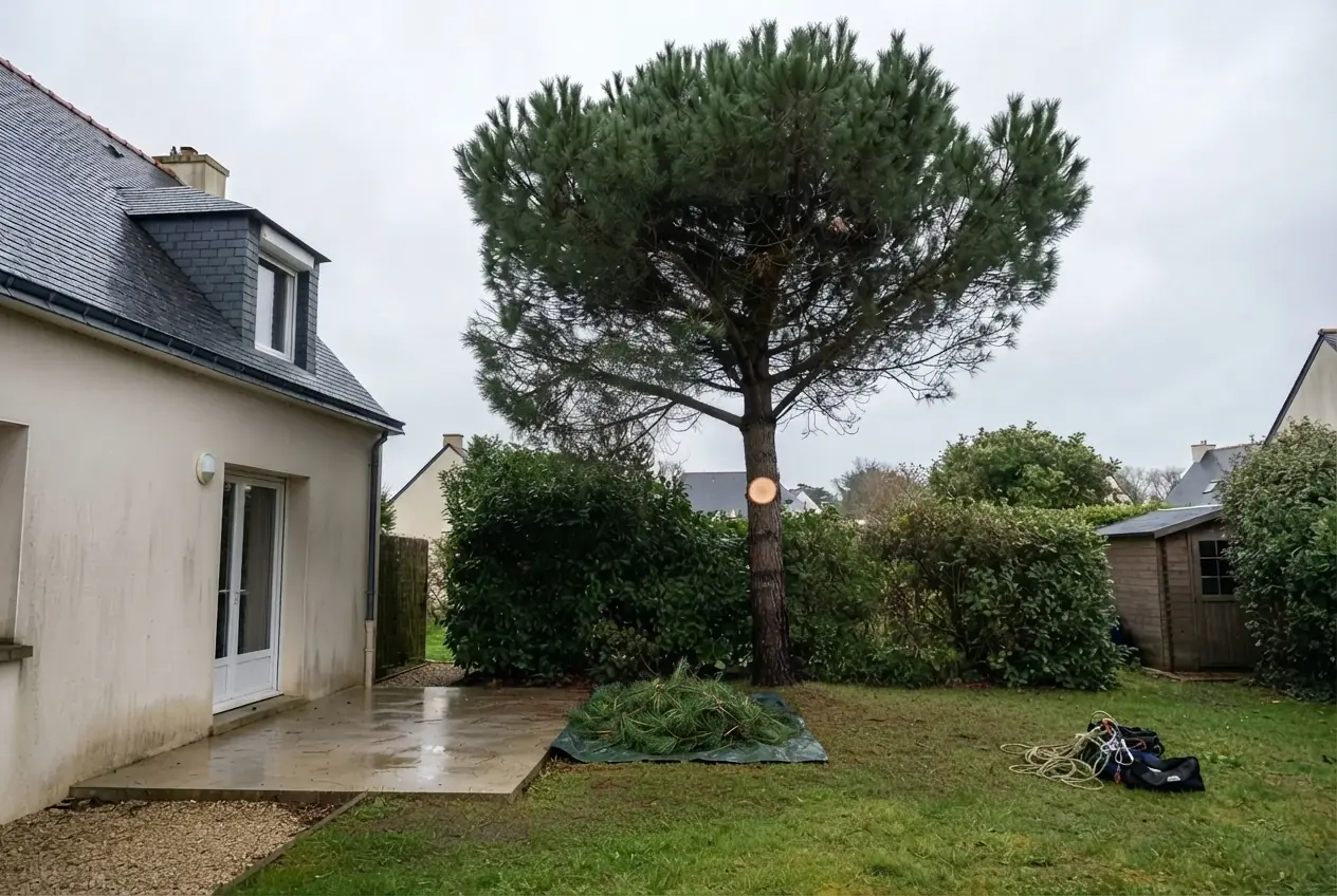 Pin allégé après taille douce à Lorient