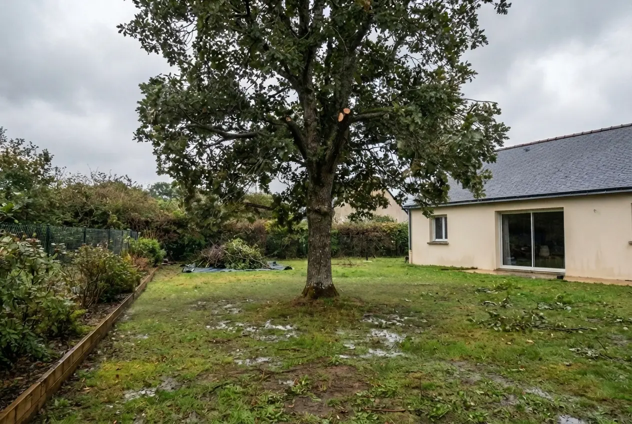 Arbre sécurisé après intervention d'urgence