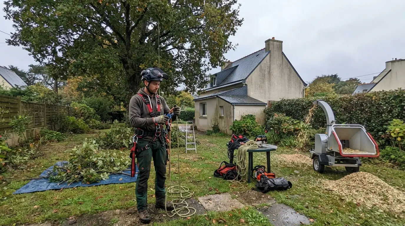 Élagage et abattage à Lorient : élagueur grimpeur local